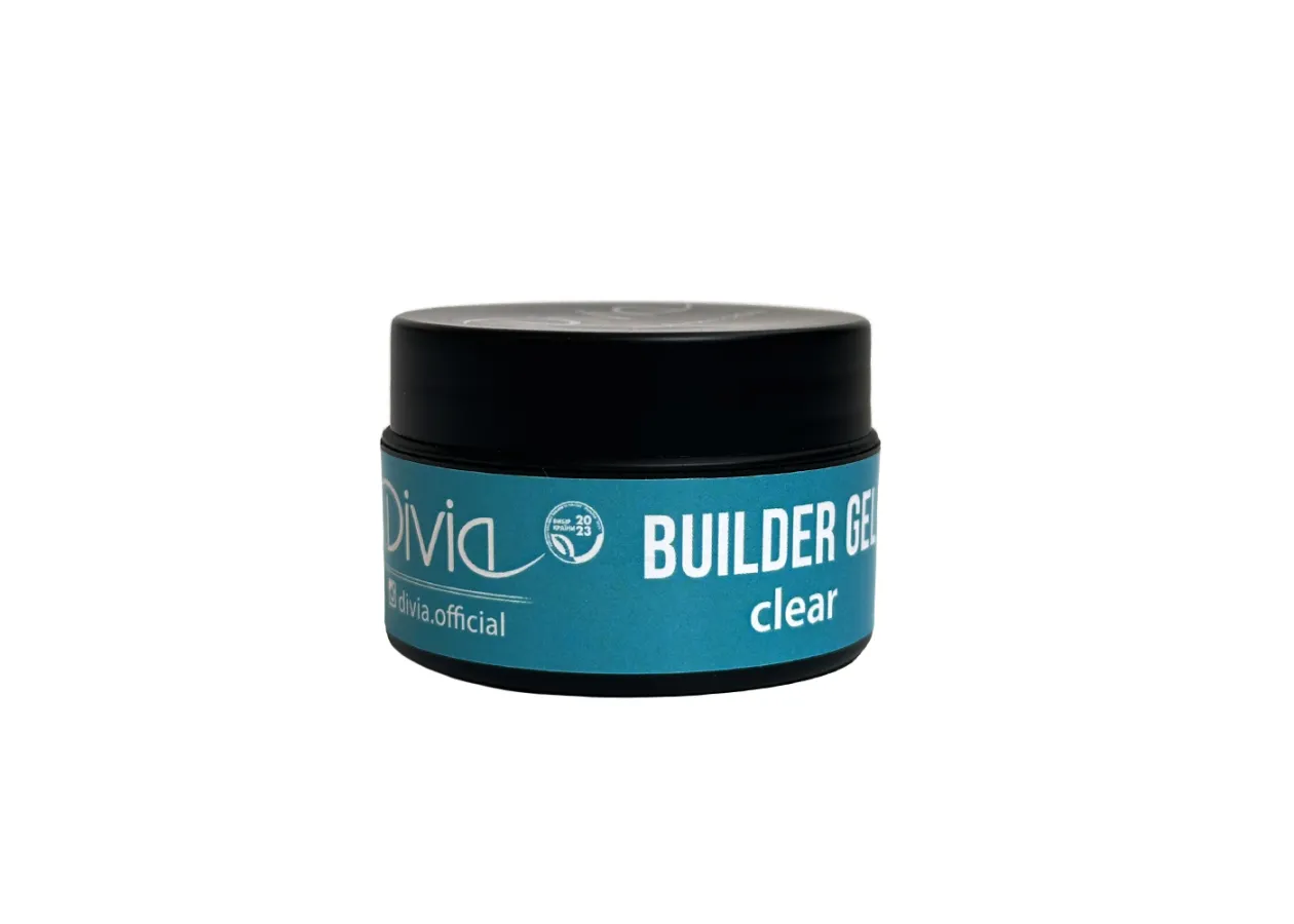 Гель моделюючий прозорий для нарощування нігтів Divia - Di970 (14 г)