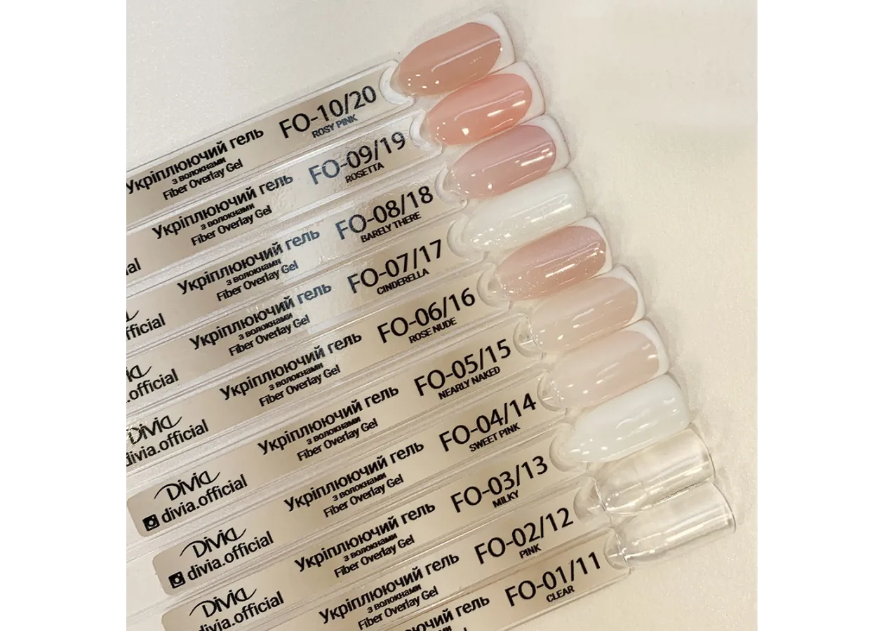 Файбер база для нігтів з армуючими волокнами Divia 