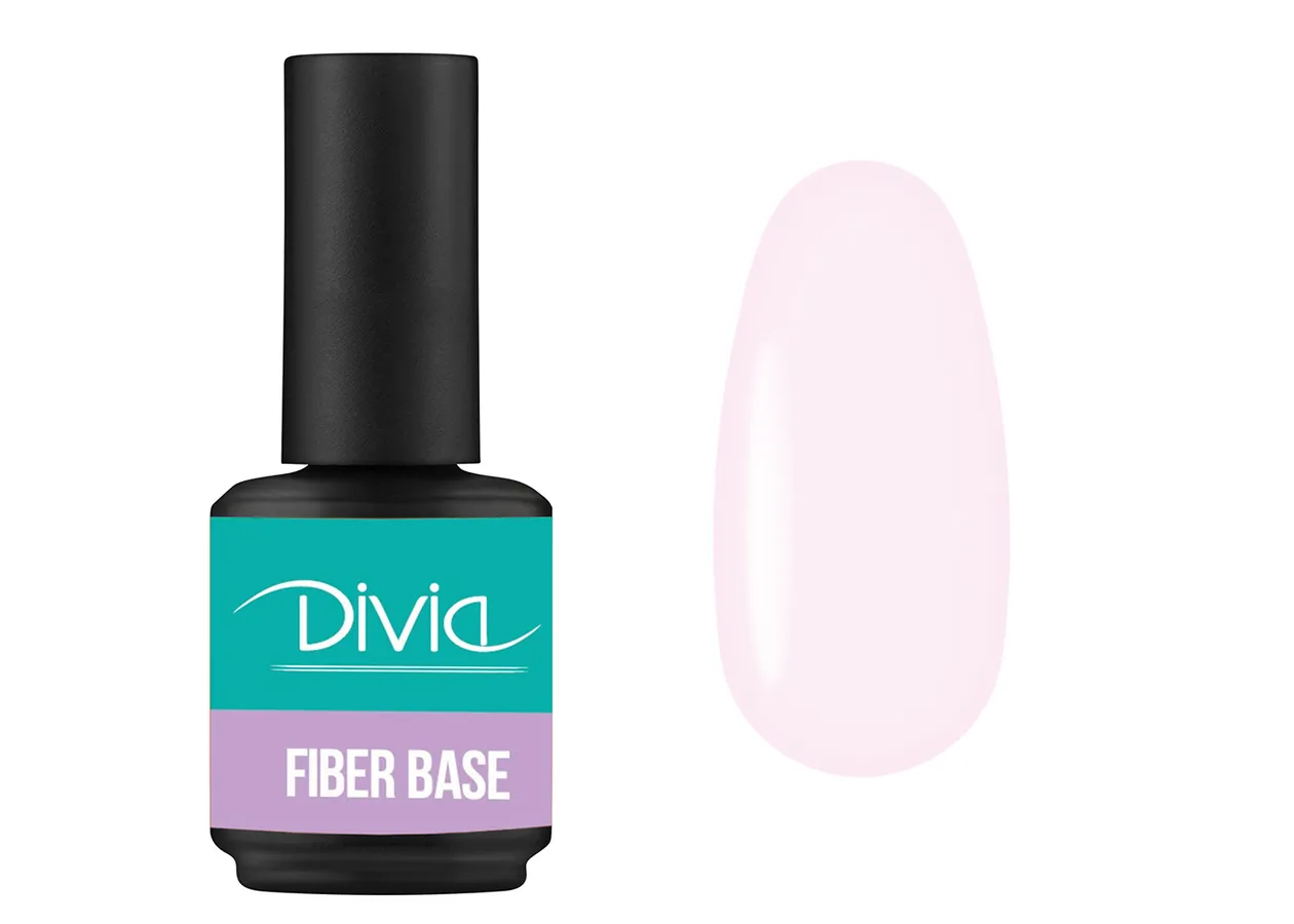Файбер база для нігтів з армуючими волокнами Divia 