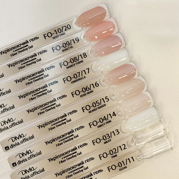 Файбер база для нігтів з армуючими волокнами Divia 