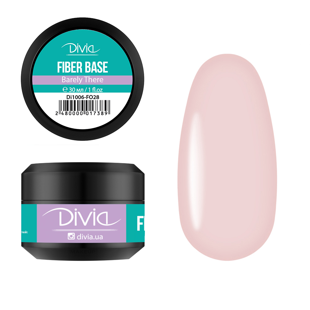 Файбер база для нігтів з армуючими волокнами Divia
