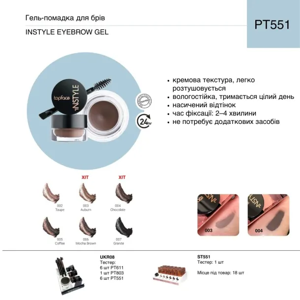 Гель для брів TopFace 