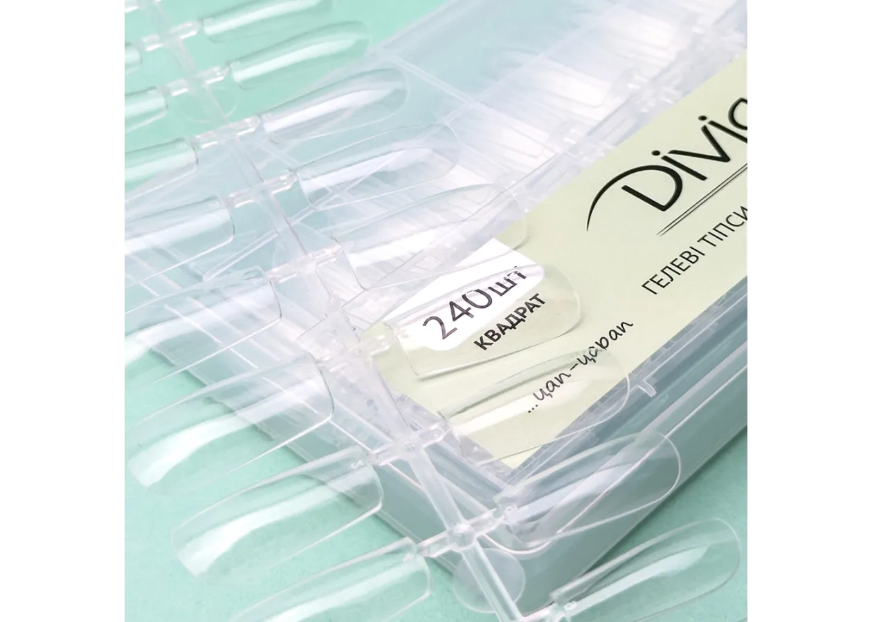 Гелеві тіпси для нарощування нігтів Divia 