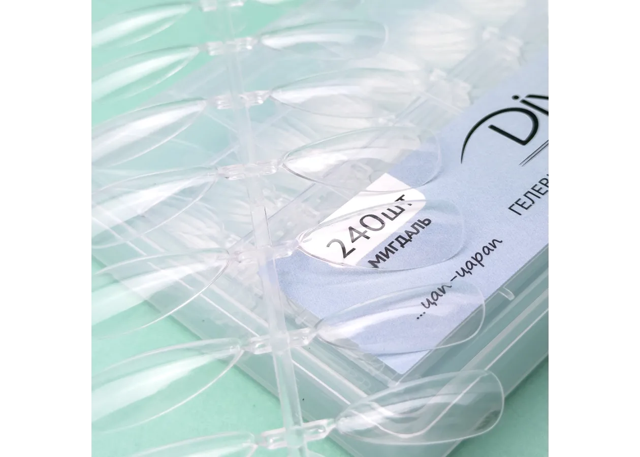 Гелеві тіпси для нарощування нігтів Divia 