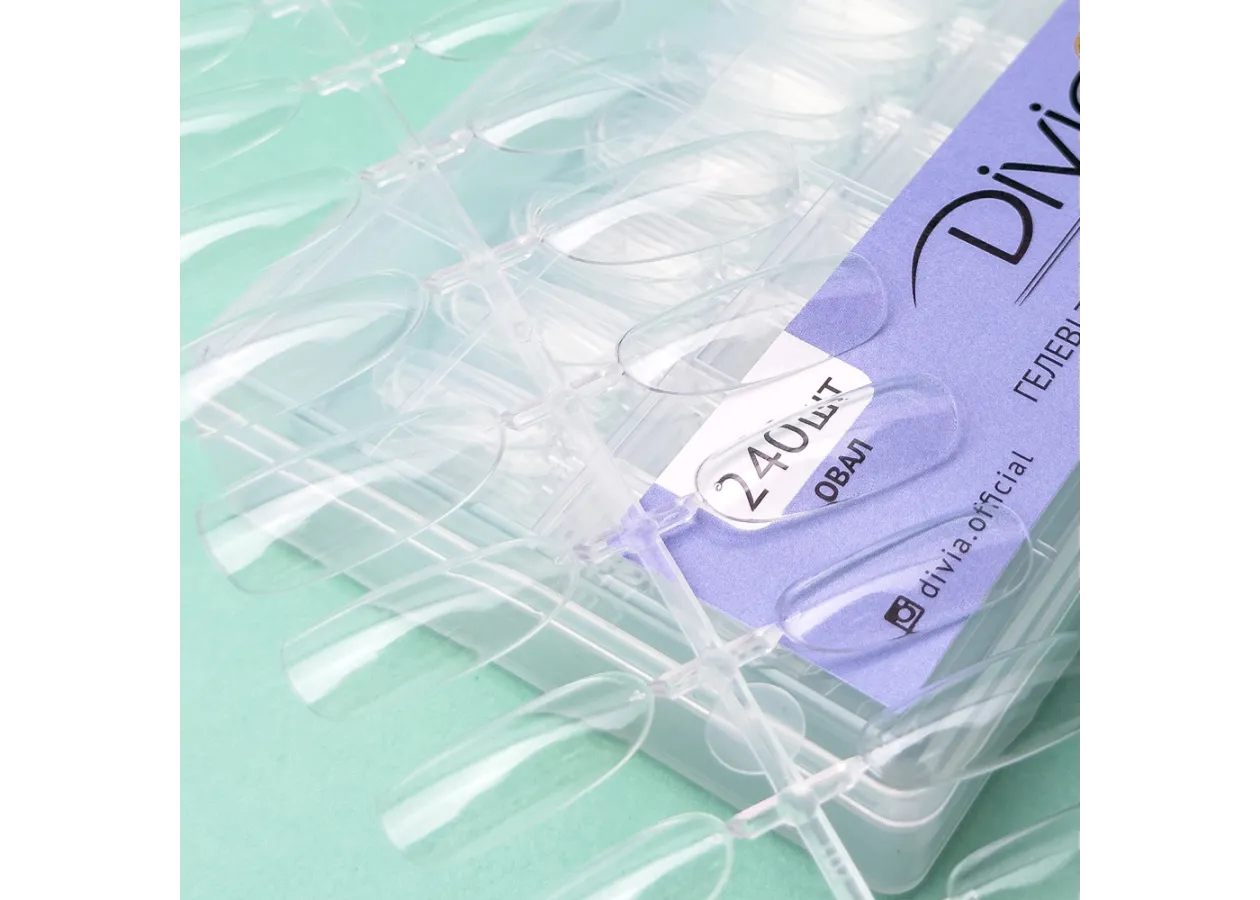 Гелеві тіпси для нарощування нігтів Divia 