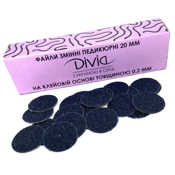 Набір змінних файлів Divia 180 грит до педикюрного диску M (100 шт)