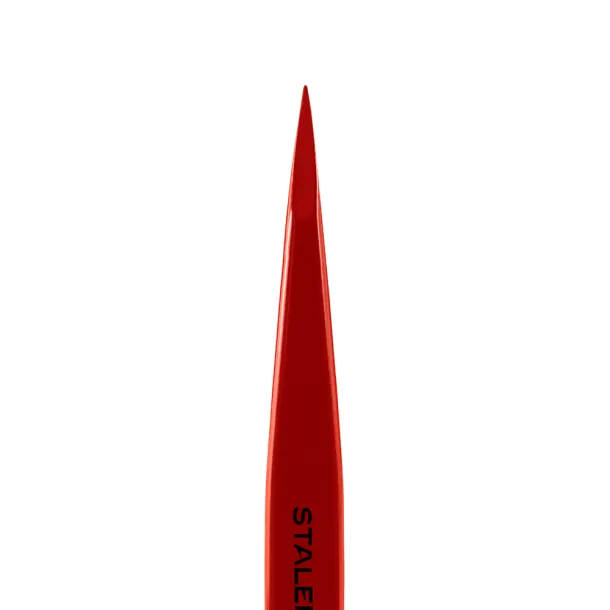 Пінцет для брів точковий Expert TE-11-5r (червоний) Сталекс - Фото 4