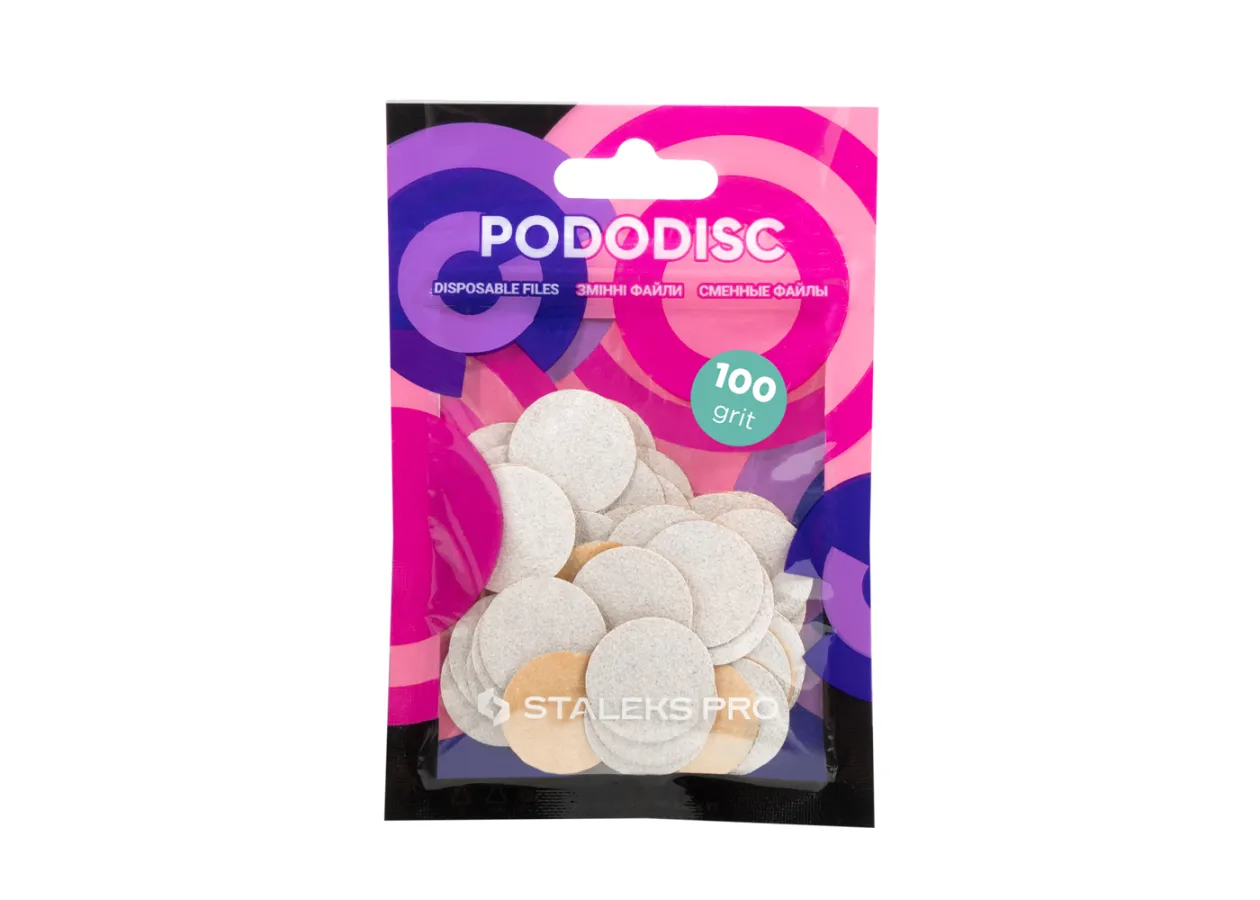Набір змінних файлів білі для педикюрного диску Сталекс - PDF-20-100w M (100 грит; 50 шт)