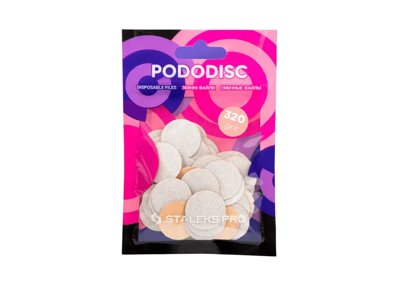 Змінні файли білі для педикюрного диску 25 мм Сталекс - PDF-25-320w (320 грит, 50 шт)