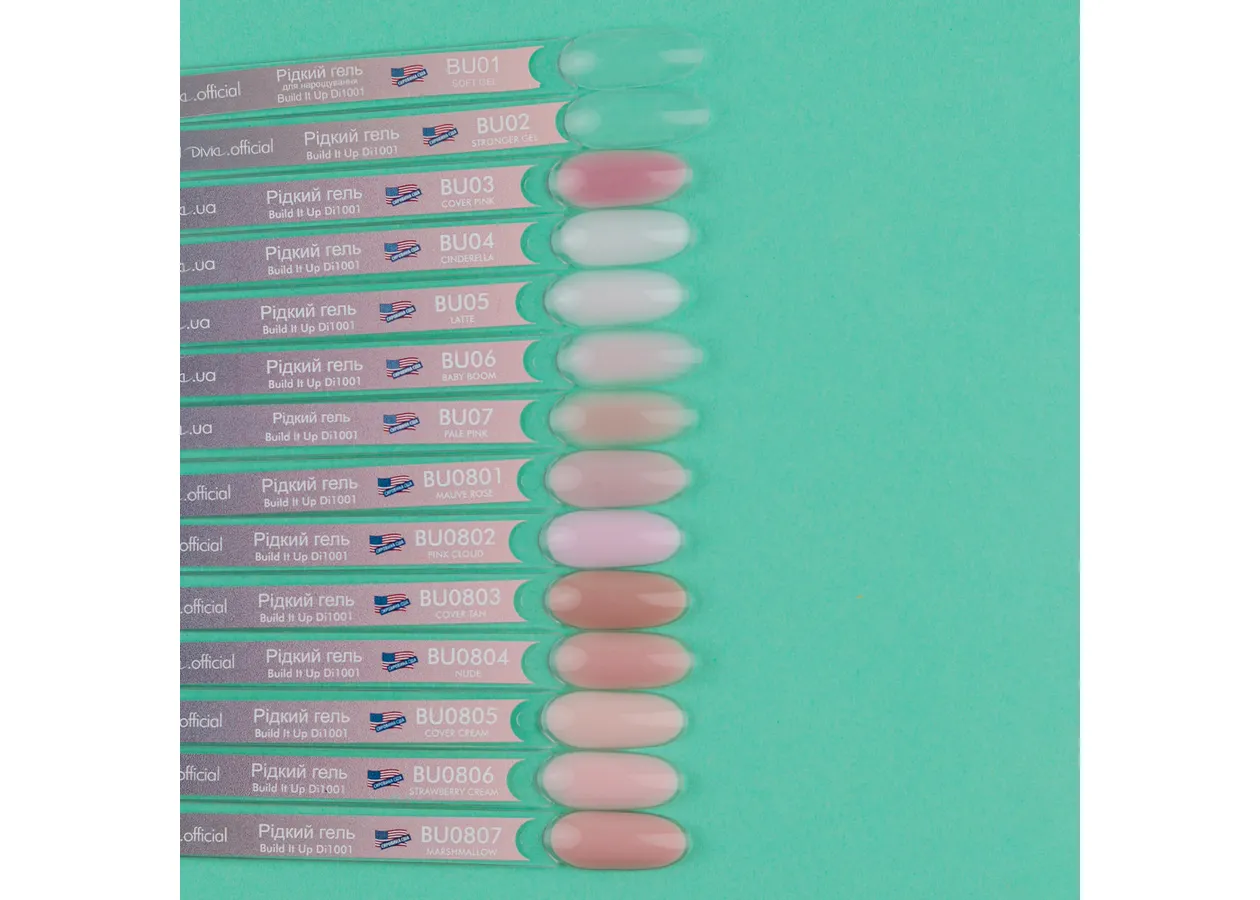 Палітра на тіпсах на рідкий гель Divia 