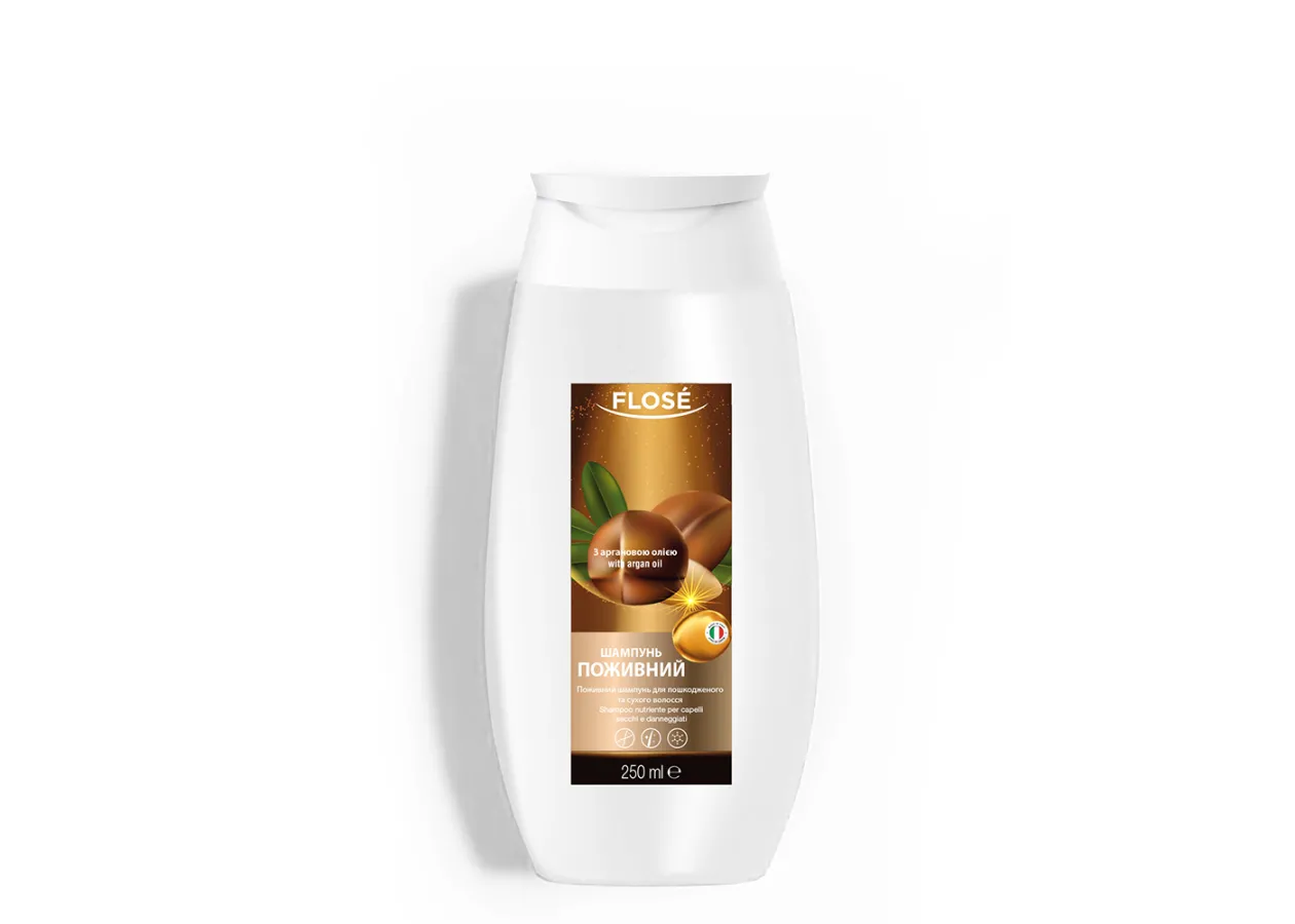 Поживний шампунь для пошкодженого та сухого волосся FLOSÉ (250 мл)