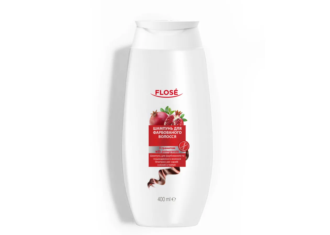 Шампунь для фарбованого та пошкодженого волосся FLOSÉ (400 мл)