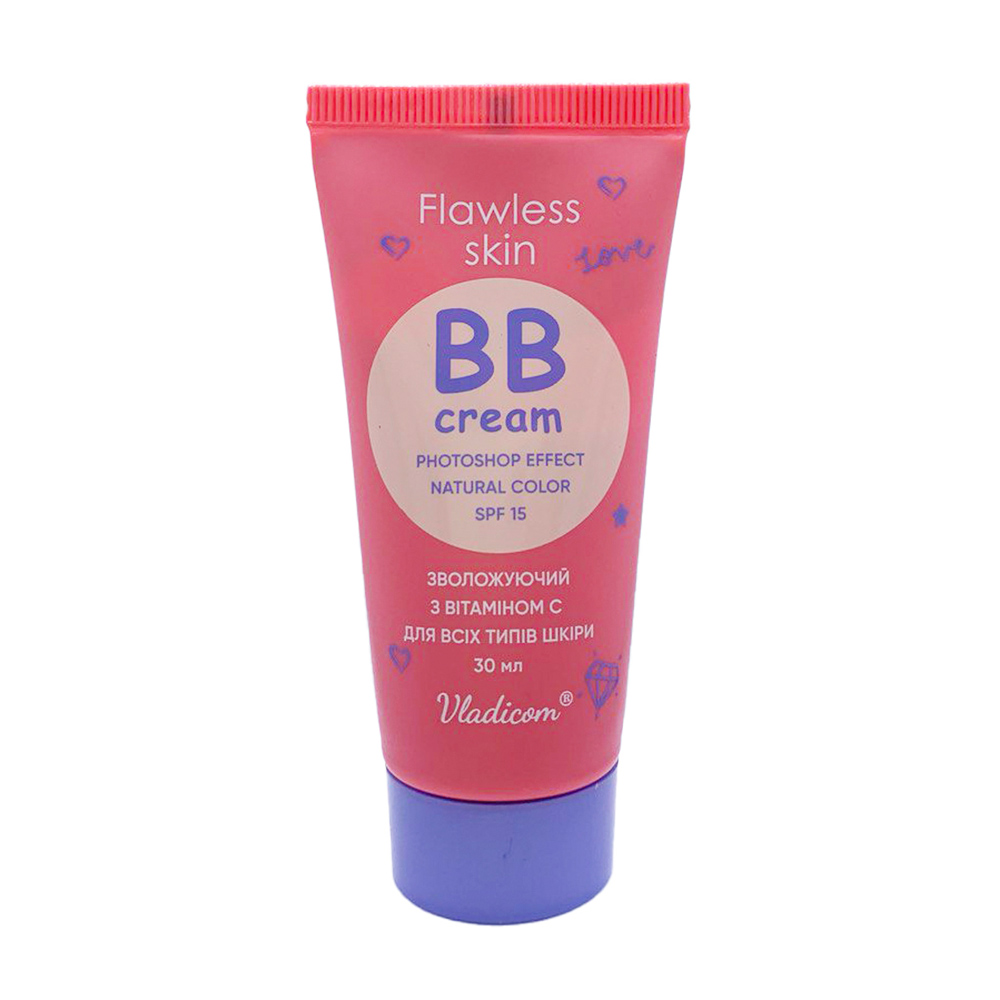 ВВ-крем зволожуючий з вітаміном С для всіх типів шкіри “Flawless Skin” ВЛАДІКОМ (30 мл)