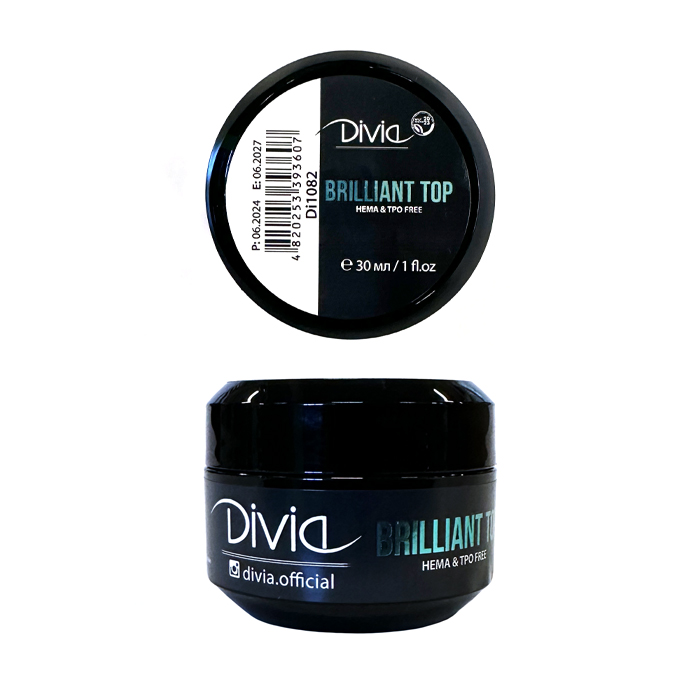 Топ для нігтів без липкого шару Divia