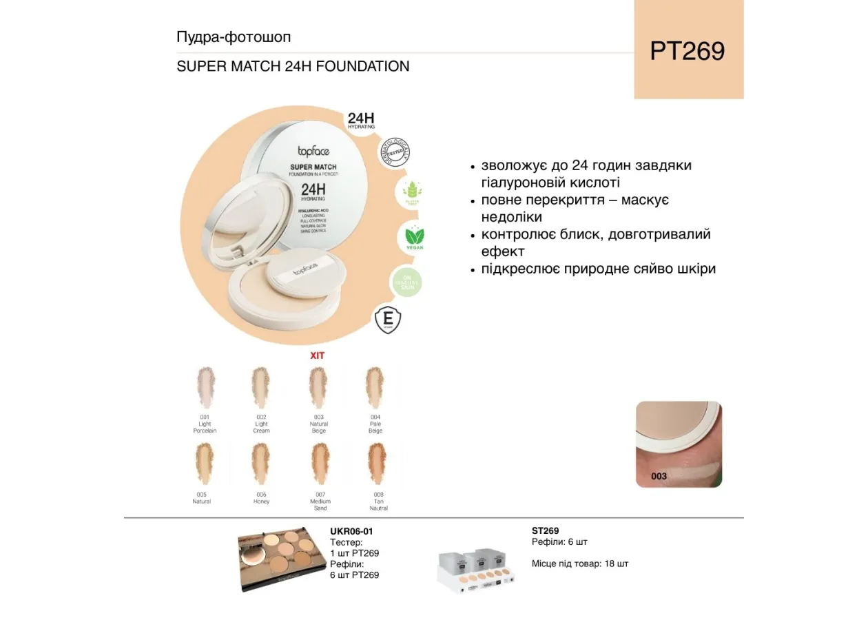 Пудра компактна Topface 