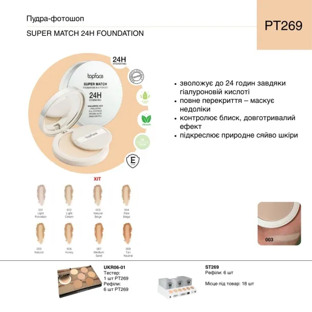 Пудра компактна Topface 